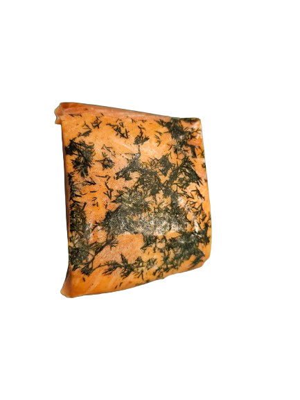 Cœur de Saumon à l'Erable mariné aux agrûmes et fumé